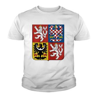 Czech Republic National Coat Of Arms Raglan Baseball Tee Youth T-shirt | Mazezy