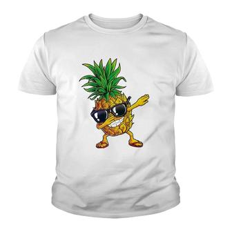 Dabbing Pineapple Sunglasses Aloha Beaches Hawaii Hawaiian Premium Youth T-shirt | Mazezy