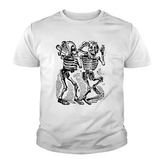 Dancing Skeletons Day Of Dead Dia De Los Muertos Youth T-shirt | Mazezy