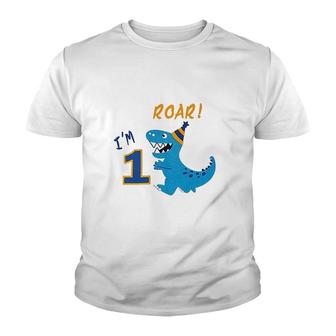 Dinosaur Birthday 1st Birthday Party Youth T-shirt - Seseable