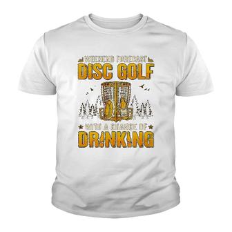 Disc Golf Weekend Forecast V2 Youth T-shirt - Thegiftio UK