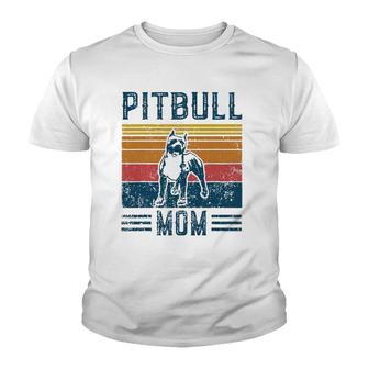 Dog Pitbull Mom Vintage Pitbull Mom Youth T-shirt | Mazezy