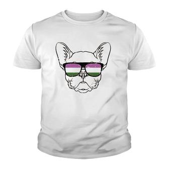 Dog Sunglasses Gender-Queer Pride Puppy Lover Lgbt-Q Ally Youth T-shirt - Thegiftio UK
