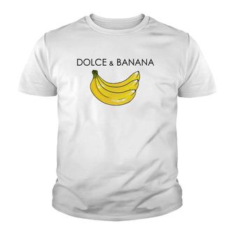 Dolce And Banana Funny Graphic Fruit Vegan Veggie Healthy Youth T-shirt | Mazezy