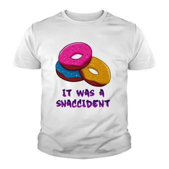 Donut Snaccident It Was A Snaccident Youth T-shirt - Thegiftio UK