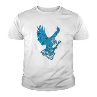 Eagle Playing Guitar Guitarist Musician Youth T-shirt | Mazezy