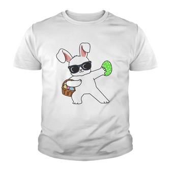 Easter Dabbing Rabbit Dab Egg Hunting Easter Bunny Youth T-shirt | Mazezy