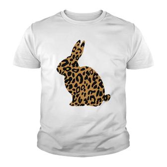 Easter Leopard Funny Rabbit Youth T-shirt | Mazezy