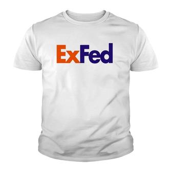 Exfed Federal Government Retire Parody Joke Slogan Quote Youth T-shirt | Mazezy