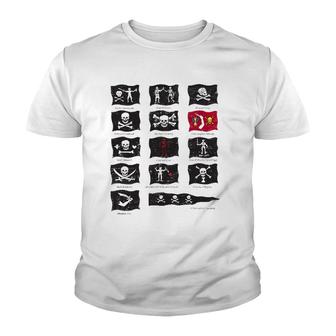 Famous Pirates Flags Pirates Lover Gift Youth T-shirt | Mazezy