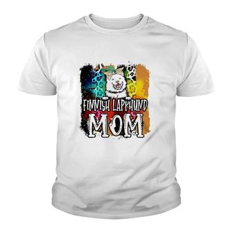 Finnish Lapphund Mom Dog Lover Watercolor Mother's Day Youth T-shirt | Mazezy