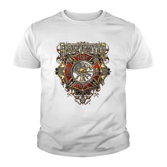 Firefighter Fire Department Youth T-shirt | Mazezy
