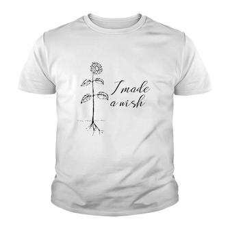 First Mother's Day I Made A Wish Flower Youth T-shirt | Mazezy