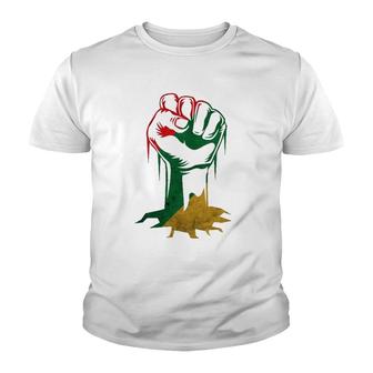 Fist Power For Black History Month Or Juneteenth Youth T-shirt | Mazezy