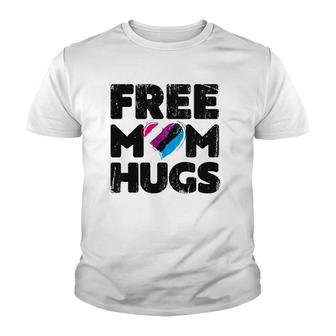 Free Mom Hugs Free Mom Hugs Genderfluid Pride Lgbtqia Youth T-shirt | Mazezy