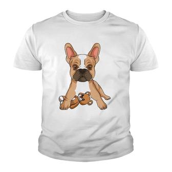 French Bulldog Frenchie Love Cute Dog Mom Funny Girls Youth T-shirt - Thegiftio UK