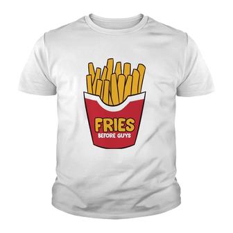 Fries Before Guys French Fries Youth T-shirt | Mazezy DE