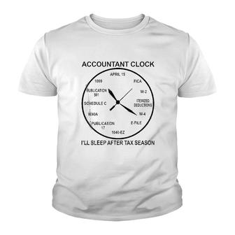 Funny Accountant Clock Gift For Cpa Accounting Youth T-shirt | Mazezy