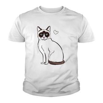 Funny Cat Snowshoe Cat Lover Gift Youth T-shirt | Mazezy