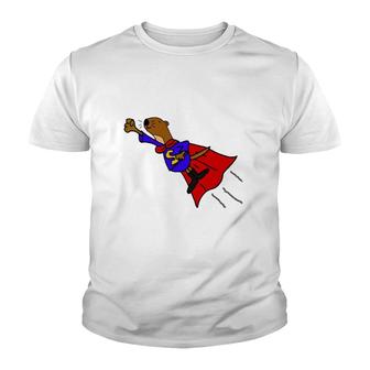 Funny Sea Otter Flying Sea Otter Superhero Youth T-shirt | Mazezy