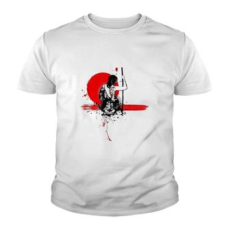 Geisha Japanese Woman Warrior Youth T-shirt | Mazezy