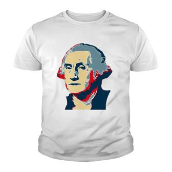 George President Washington Pop Art Youth T-shirt | Mazezy