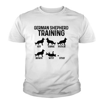 German Shepherd Training Funny Dog German Shepherd Mom Dad Youth T-shirt | Mazezy