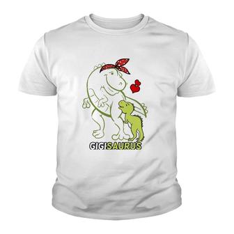 Gigisaurus Gigi Tyrannosaurus Dinosaur Baby Mother's Day Youth T-shirt | Mazezy