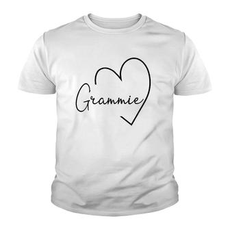 Grammie Heart For Women Grandma Christmas Mothers Day Raglan Baseball Tee Youth T-shirt - Thegiftio UK