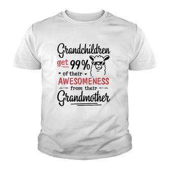 Grandchildren Get 99 Of Their Awesomeness From Their Grandmother Llama Version Youth T-shirt | Mazezy