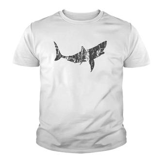 Great White Shark Vintage Design Great White Shark Print Youth T-shirt | Mazezy