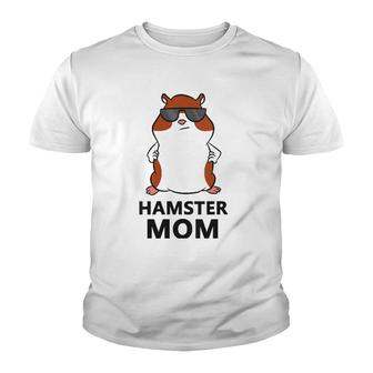 Hamster Mom Funny Hamster Mama V-Neck Youth T-shirt | Mazezy