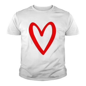 Heart Love Retro Vintage Tiny Red Heart Valentine's Day Youth T-shirt | Mazezy
