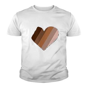 Heart Rainbow In Shades Of Melanin Youth T-shirt | Mazezy