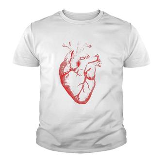 Hearts Design Anatomical Heart Fine Arts Graphical Novelty Youth T-shirt | Mazezy