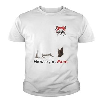 Himalayan Mom Retro Mother's Day Gift Idea Mum Cat Owner Youth T-shirt | Mazezy