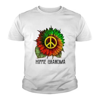 Hippie Grandma Sunflower Gift For Mother's Day Youth T-shirt | Mazezy