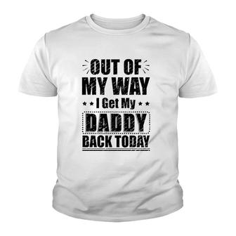 Homecoming Deployment Dad Welcome Back Home For Daddy Kids Youth T-shirt | Mazezy