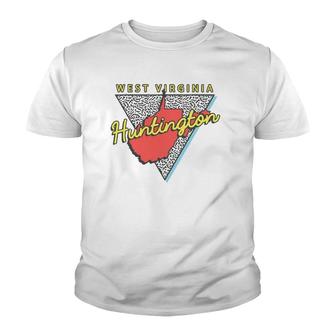 Huntington West Virginia Vintage Wv Retro Triangle Youth T-shirt | Mazezy