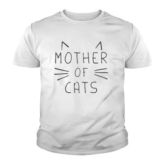 Hybrid Mother Of Cats Youth T-shirt | Mazezy UK