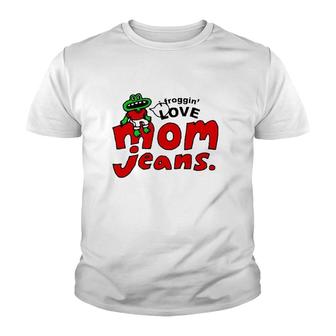 I Foggin’ Love Mom Jeans Youth T-shirt - Thegiftio UK