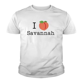 I Heart Savannah Georgia Love Peach Forsyth Park Youth T-shirt | Mazezy