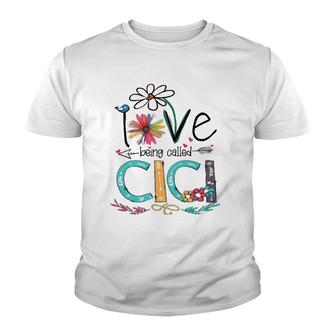 I Love Being Called Cici Sunflower Youth T-shirt | Mazezy