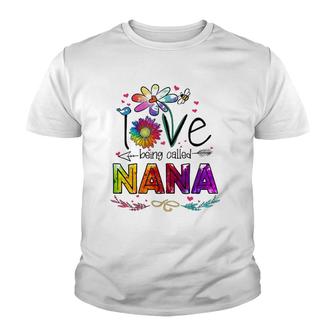 I Love Being Called Nana Daisy Flower Cute Mother's Day Youth T-shirt | Mazezy