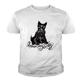 I Love My Scotty Cute Scottish Terrier Youth T-shirt