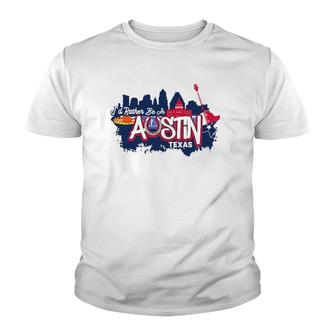 I'd Rather Be In Austin Texas Vintage Funny Souvenir Youth T-shirt | Mazezy