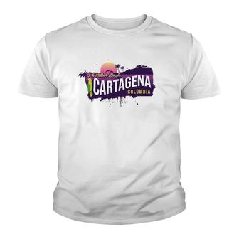 I'd Rather Be In Cartagena Colombia Vintage Souvenir Youth T-shirt | Mazezy