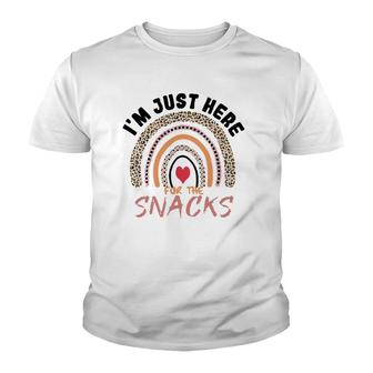 I'm Just Here For The Snacks Rainbow Women Football Fantasy Youth T-shirt | Mazezy