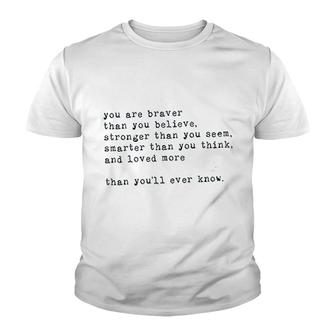Inspirational Quotes Letter Printing Youth T-shirt | Mazezy