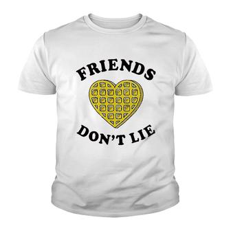 Instant Message Friends Dont Lie Waffle Youth T-shirt | Mazezy